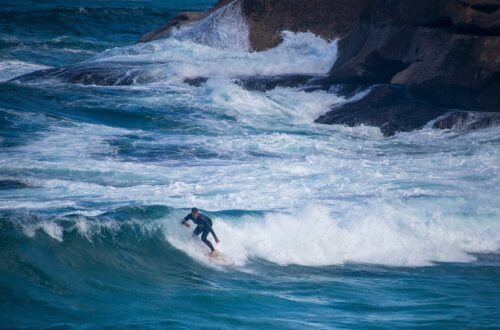Surfing in the Azores